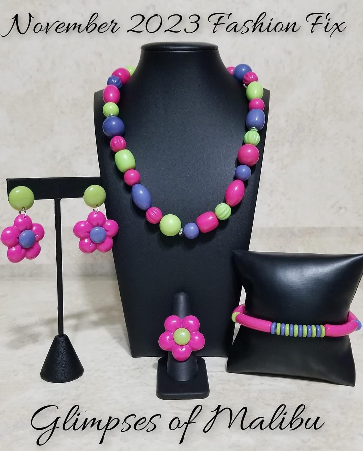 Paparazzi Accessories Glimpses of Malibu: FF November 2023 Featuring playful styles accented with fun pops of color, the Glimpses of Malibu Collection is an endearing assortment of cheerful and whimsical laid-back fashion. From the bubbly outgoing sociali