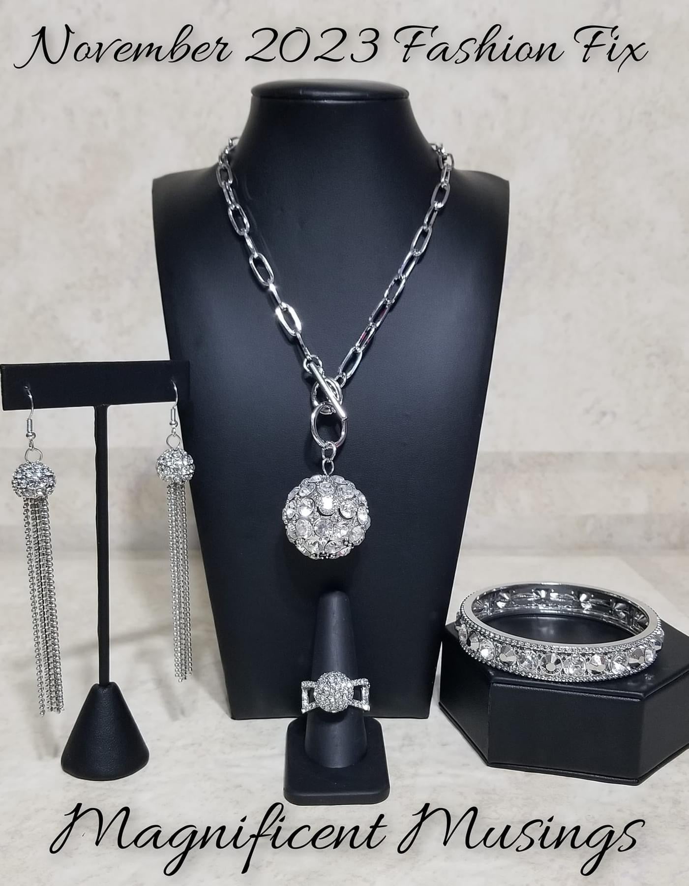 Paparazzi Accessories Magnificent Musings: FF November 2023 The Magnificent Musings Collection features bold statement pieces and edgy designs. Reveling in sassy, unapologetic fashion, Magnificent Musings mavens confidently express themselves through glam