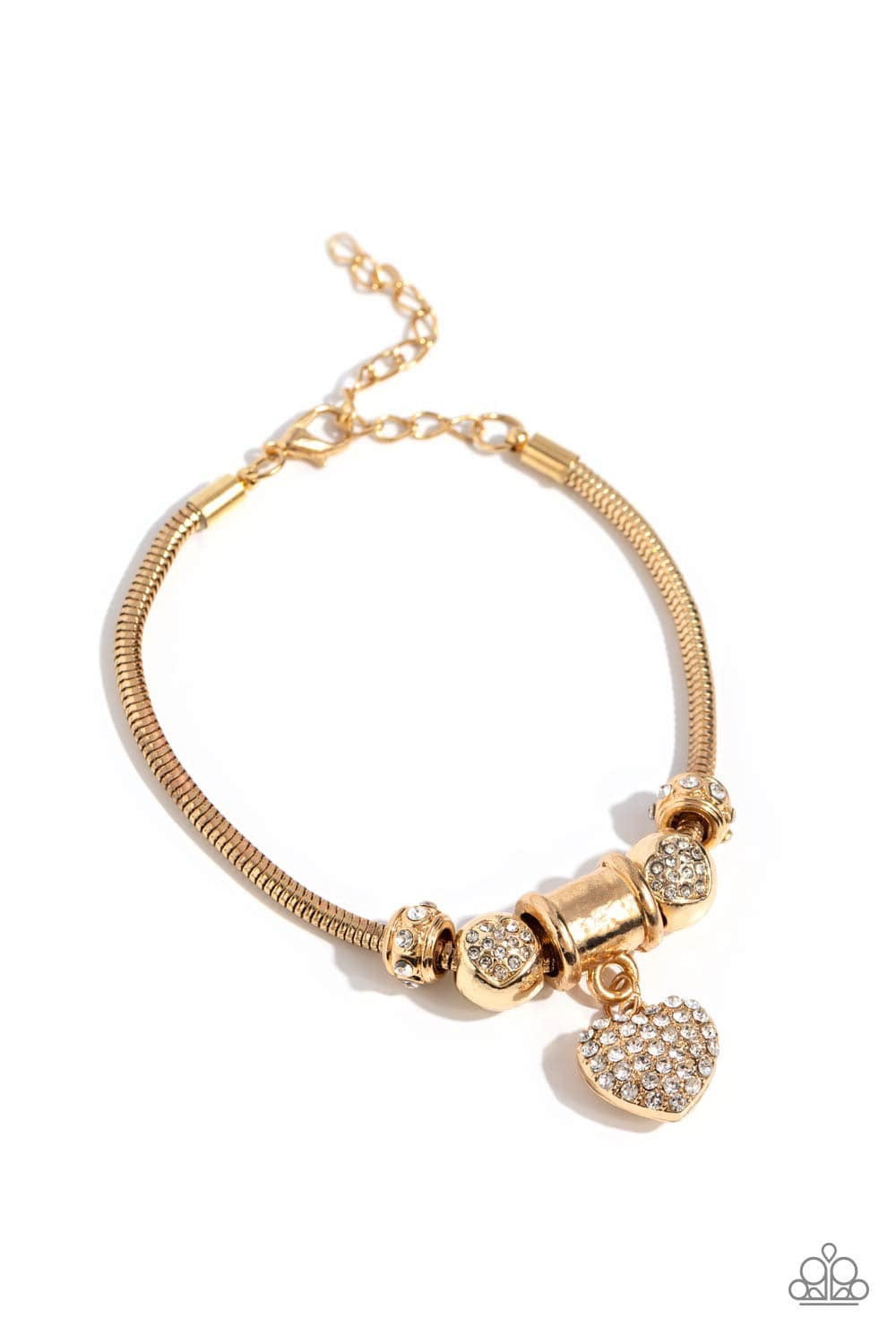 Paparazzi Accessories Suitor Sequence - Gold Selfie September 2023 Exclusive Jewelry
