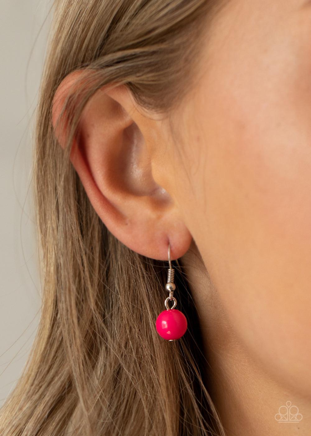 Paparazzi Accessories Layer After Layer - Pink Featuring half silver and half pink beads, a colorful collision of beads layer below the collar for a powerful pop of color. Features an adjustable clasp closure. Sold as one individual necklace. Includes one