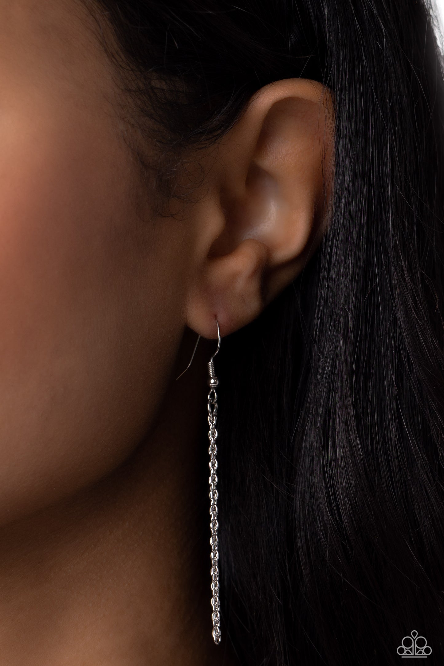 Paparazzi Accessories Seize the Sunset - White Encased in a sleek silver frame, a white, shell-like disc swings from the bottom of a dainty silver chain below the collar. Embossed onto the iridescent shell, a sun sets over the ocean waves for a beach-insp