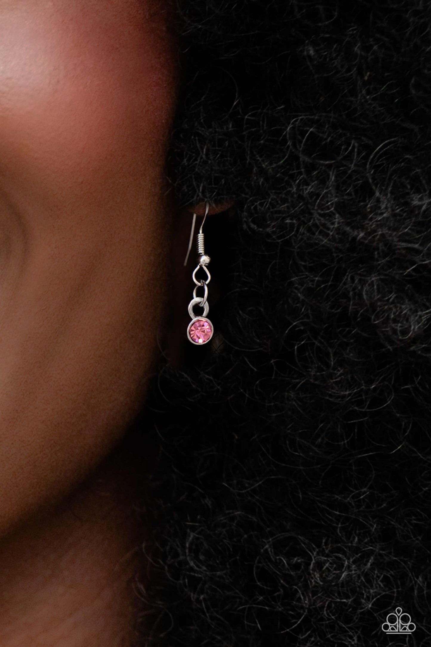 Paparazzi Accessories Well-Mannered Whimsy - Pink Dotted with dainty Harbor Blue, aquamarine, and rose rhinestone centers, dainty silver flowers bloom against a backdrop of glossy acrylic flowers in Aurora Pink, Rose Violet, Cattleya Orchid, and Spun Suga