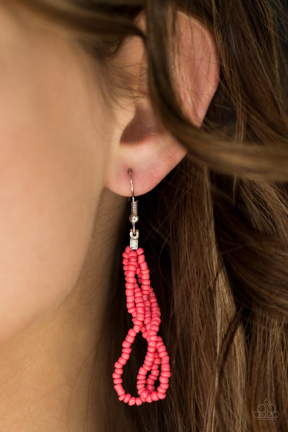 Paparazzi Accessories Summer Samba - Orange Countless coral seed beads drape into a gorgeous layered cascade below the collar. Dainty metallic accents are sprinkled between the colorful beads, adding irresistible hints of shimmer to the seasonal palette.