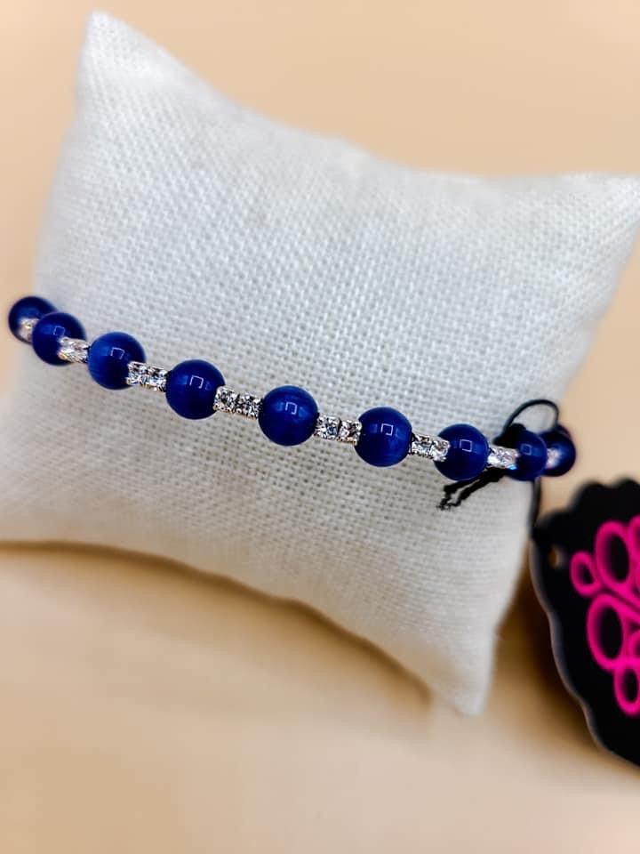 Paparazzi Accessories Tea Party Twinkle - Blue July Fashion Fix Exclusive Jewelry