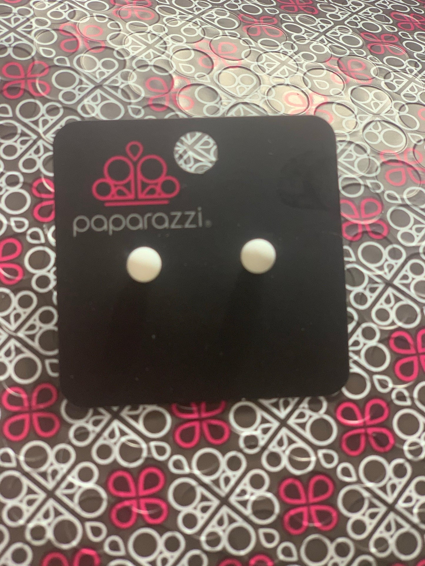 Paparazzi Accessories Starlet Shimmer Earrings: #9 - White Jewelry
