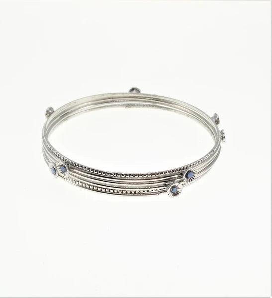 Paparazzi Accessories Flawlessly Floral -Blue September 2021 FF Exclusive Jewelry