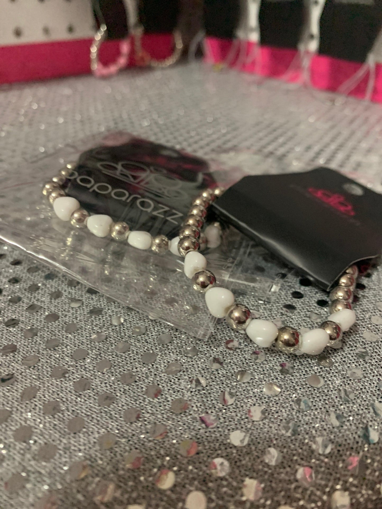 Paparazzi Accessories Starlet Shimmer Bracelet: #15 - White Jewelry