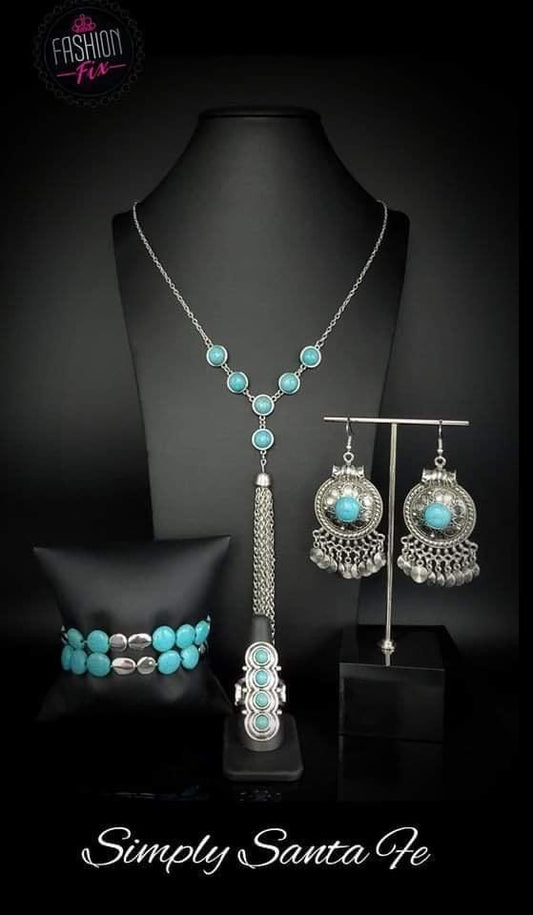 Paparazzi Accessories Simply Santa Fe: FF May 2020 Earthy, desert-inspired designs are what the Simply Santa Fe collection is all about. Natural stones, indigenous patterns, and vibrant colors of the Southwest are sprinkled throughout this trendy collecti