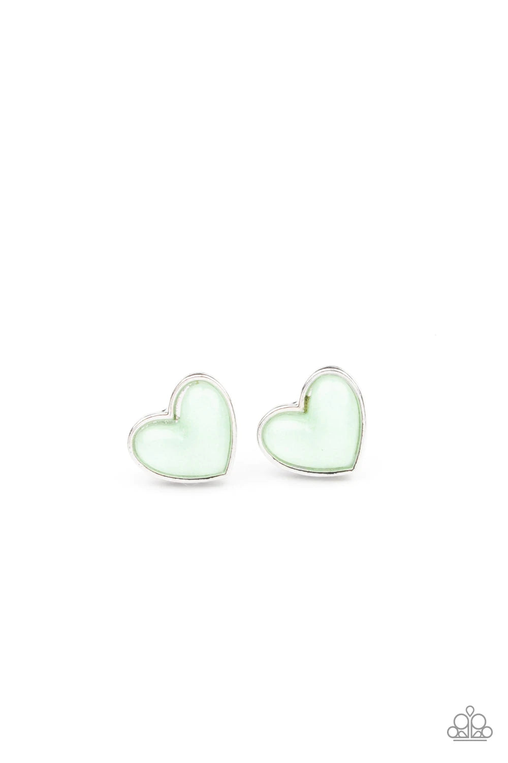 Paparazzi Accessories Starlet Shimmer Earrings #25 These sparkly heart earrings vary in shades of blue, green, pink, purple, and white. Earrings attach to standard post fittings. Jewelry