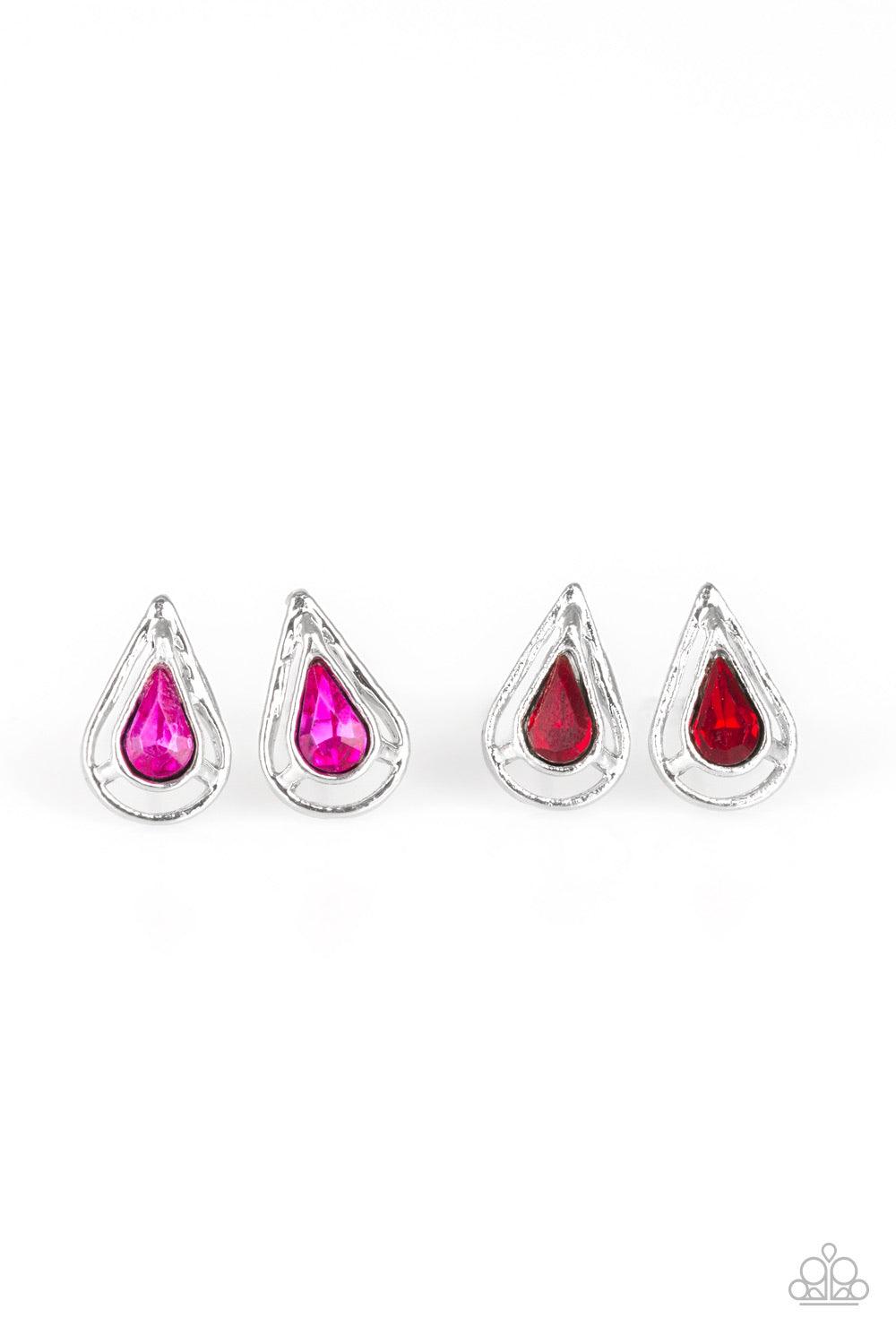 Paparazzi Accessories Starlet Shimmer Earrings: #4 - White White Earrings ONLY *Color Not Shown Jewelry