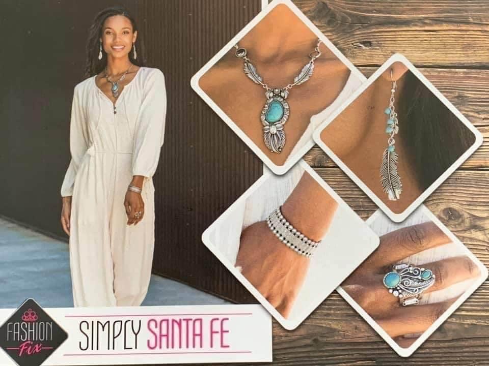Paparazzi Accessories Simply Santa Fe: FF August 2020 Earthy, desert-inspired designs are what the Simply Santa Fe collection is all about. Natural stones, indigenous patterns, and vibrant colors of the Southwest are sprinkled throughout this trendy colle