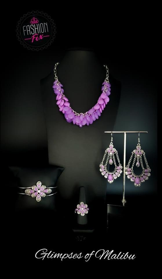 Paparazzi Accessories Glimpse of Malibu: FF July 2020 The Glimpses of Malibu collection was created with inspiration from the styles of Malibu, CA. Styles in this Trend Blend will feature fun, livable fashion with an upscale flavor. The color are usually