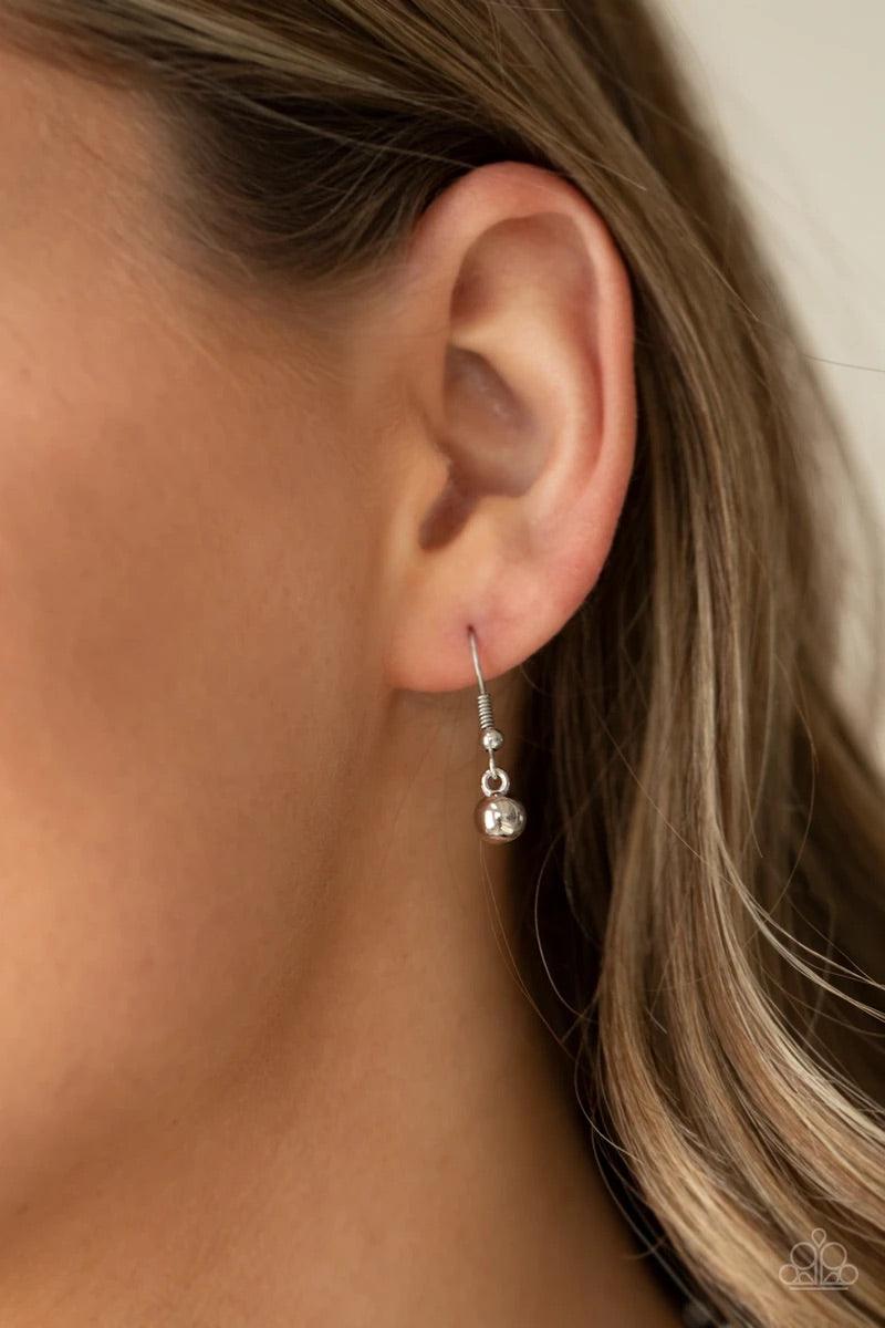Paparazzi Accessories Heart Full of Fancy - Pink Featuring a pearly pink center, a charming heart pendant suspends from a strand of silver beads below the collar for a romantic flair. Features an adjustable clasp closure. Sold as one individual necklace.