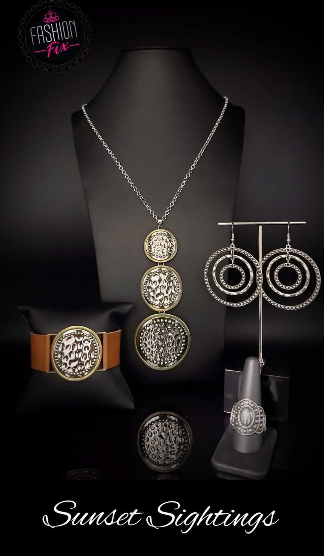 Paparazzi Accessories Sunset Sightings - March 2020 Trendsetters are sure to gravitate towards the accessories found in the Sunset Sightings collection. Featuring more drastic designs, bold colors, and funky combinations found outside the box, the pieces