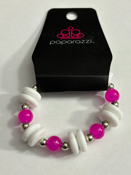 Starlet Shimmer Pink Disc Bracelet
