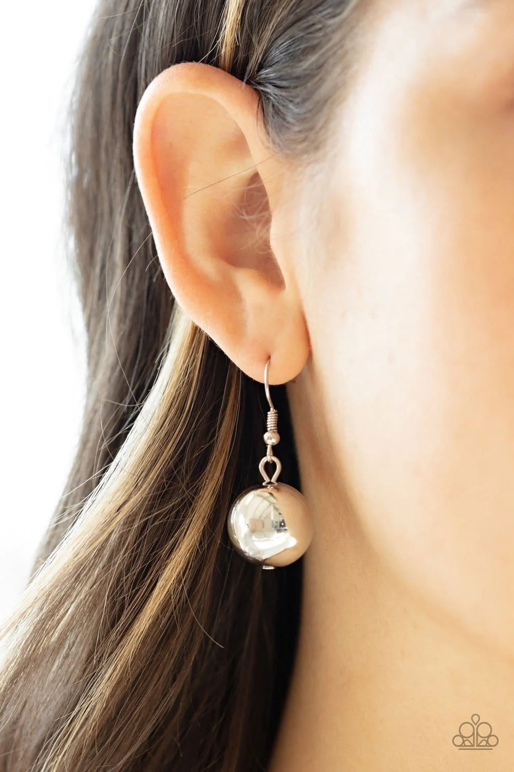 Paparazzi Accessories Viper Pit - Blue A wild collection of oversized silver beads and blue and black python patterned leather pieces are strung along an invisible wire below the collar for a statement-making finish. Features an adjustable clasp closure.