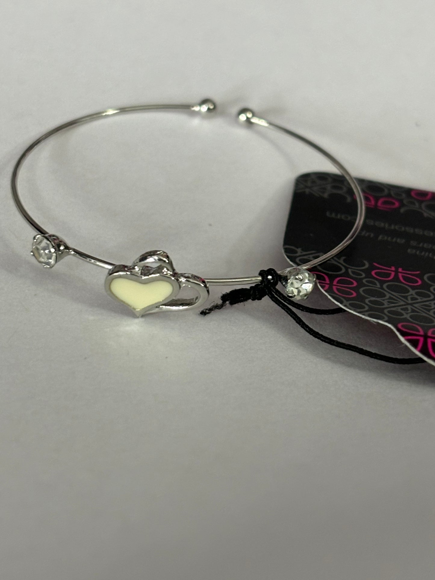 Starlet Shimmer Bangle Heart Bracelet