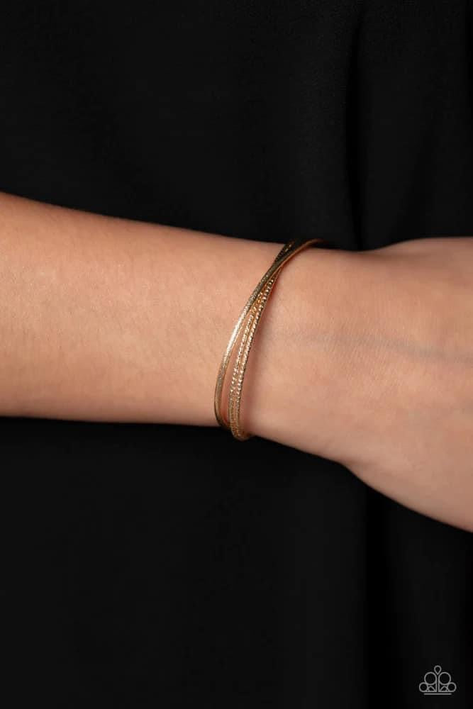 Paparazzi Accessories Coachella Curls - Gold Fashion Fix Exclusive July Stylist Picks Jewelry
