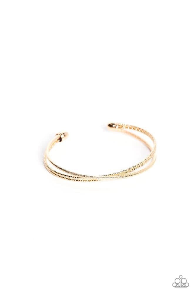 Paparazzi Accessories Coachella Curls - Gold Fashion Fix Exclusive July Stylist Picks Jewelry