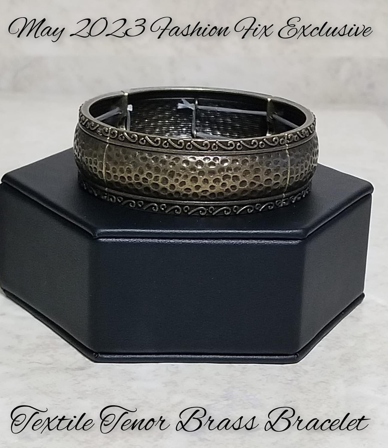Paparazzi Accessories Textile Tenor - Brass Fashion Fix Exclusive May Stylist Picks Jewelry