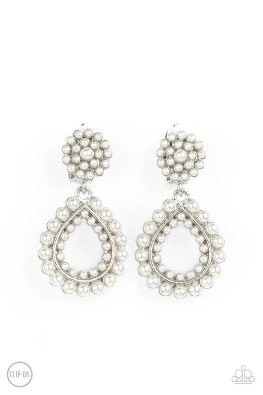 Discerning Droplets - White  *Clip-On - Beautifully Blinged
