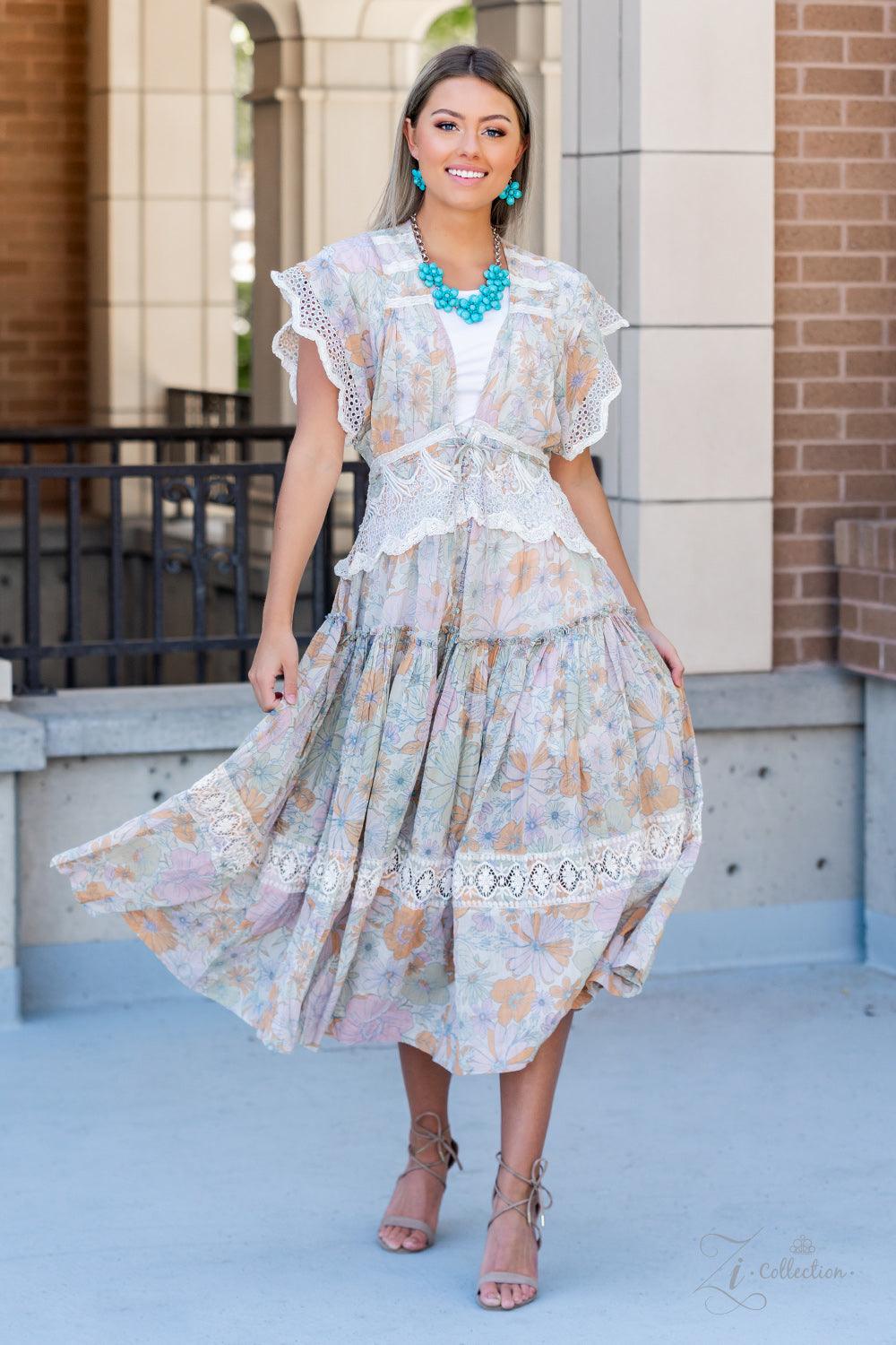 Paparazzi Accessories Genuine Dainty silver wire delicately wraps around earthy turquoise stone teardrop petals that beautifully layer into bountiful blossoms. Featuring turquoise stone beaded centers, the harmonious stone flowers gracefully connect to a