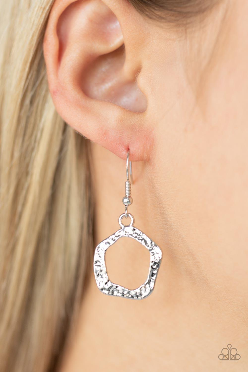 Paparazzi Accessories Urban Circus - Yellow An asymmetrical assortment of Illuminating acrylic rings and hammered silver hoops boldly interlock below the collar, creating an intense pop of color. Features an adjustable clasp closure. Sold as one individua