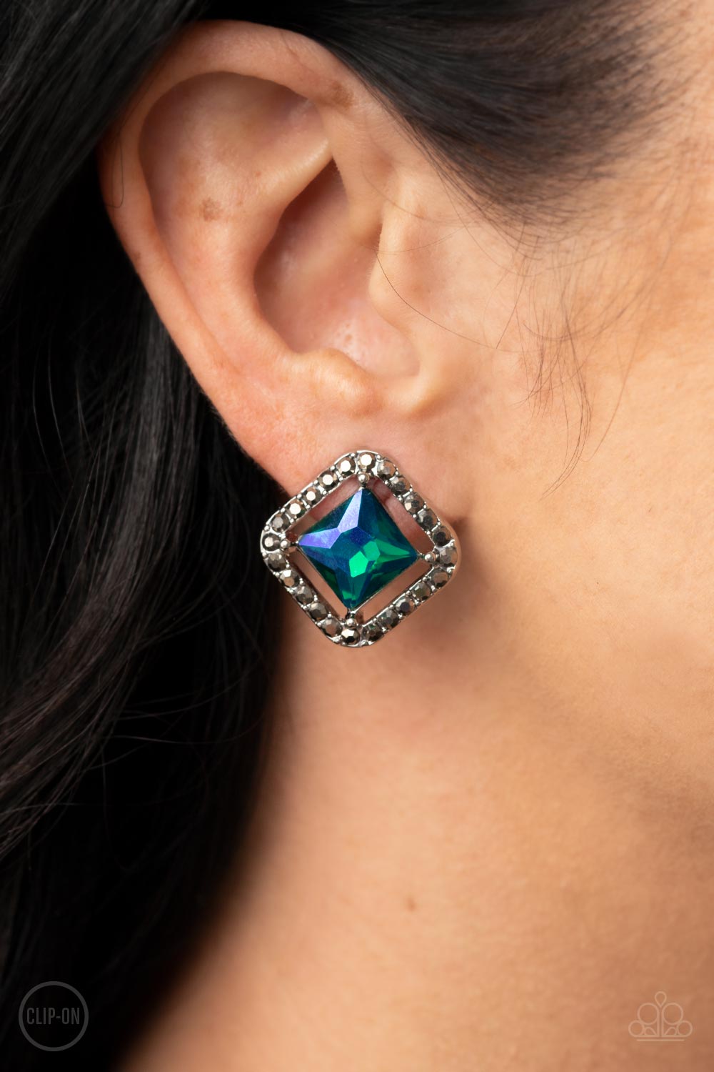 Cosmic Catwalk - Green  *Clip-On - Beautifully Blinged, Jewelry, [product_handle], [product_tags]