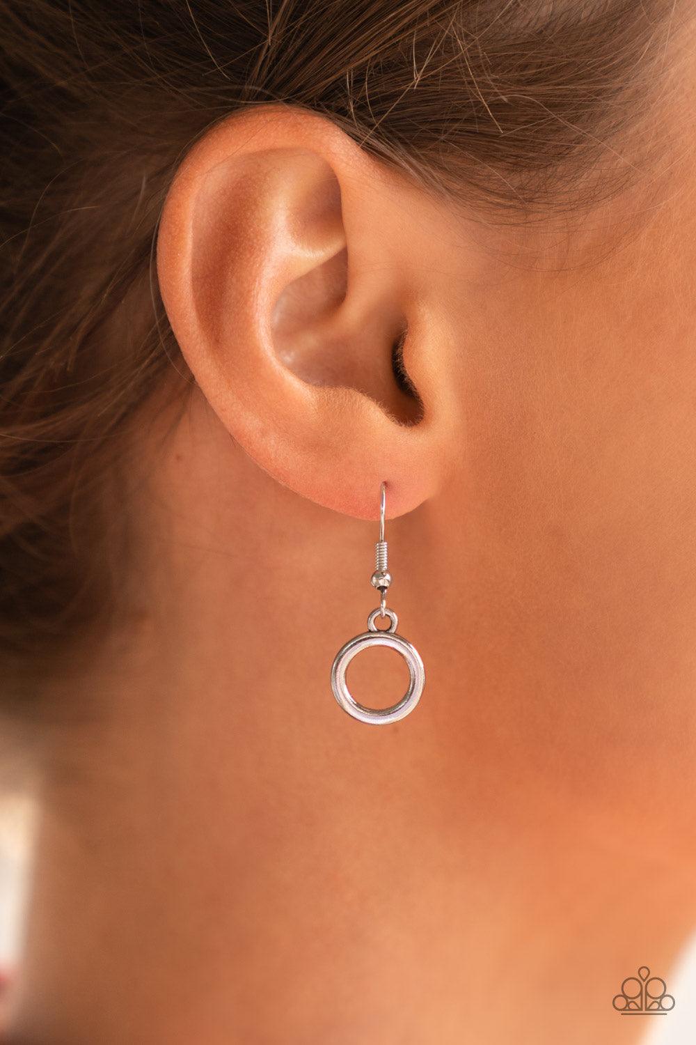 Paparazzi Accessories Heart Full of Fabulous - Multi Bordered in spun silver ribbons, an oversized iridescent heart gem is pressed into a silver heart frame below the collar. The flirtatious pendant attaches to silver rings and decorative silver frames do