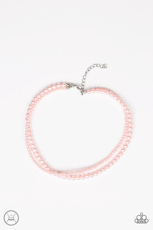 Paparazzi Accessories Ladies Choice - Pink Varying in size, two strands of dainty pink pearls wrap around the neck for a refined look. Features an adjustable clasp closure. Jewelry