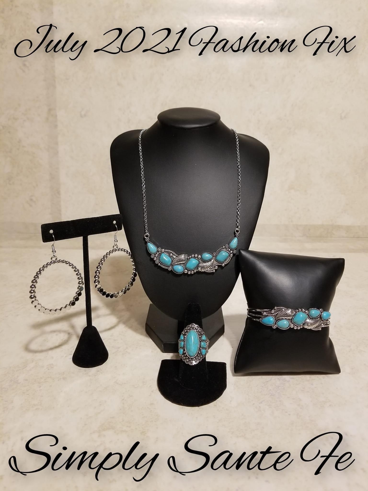 Paparazzi Accessories Simply SantaFe: FF July 2021 Earthy, desert-inspired designs are what the Simply Santa Fe collection is all about. Natural stones, indigenous patterns, and vibrant colors of the Southwest are sprinkled throughout this trendy collecti