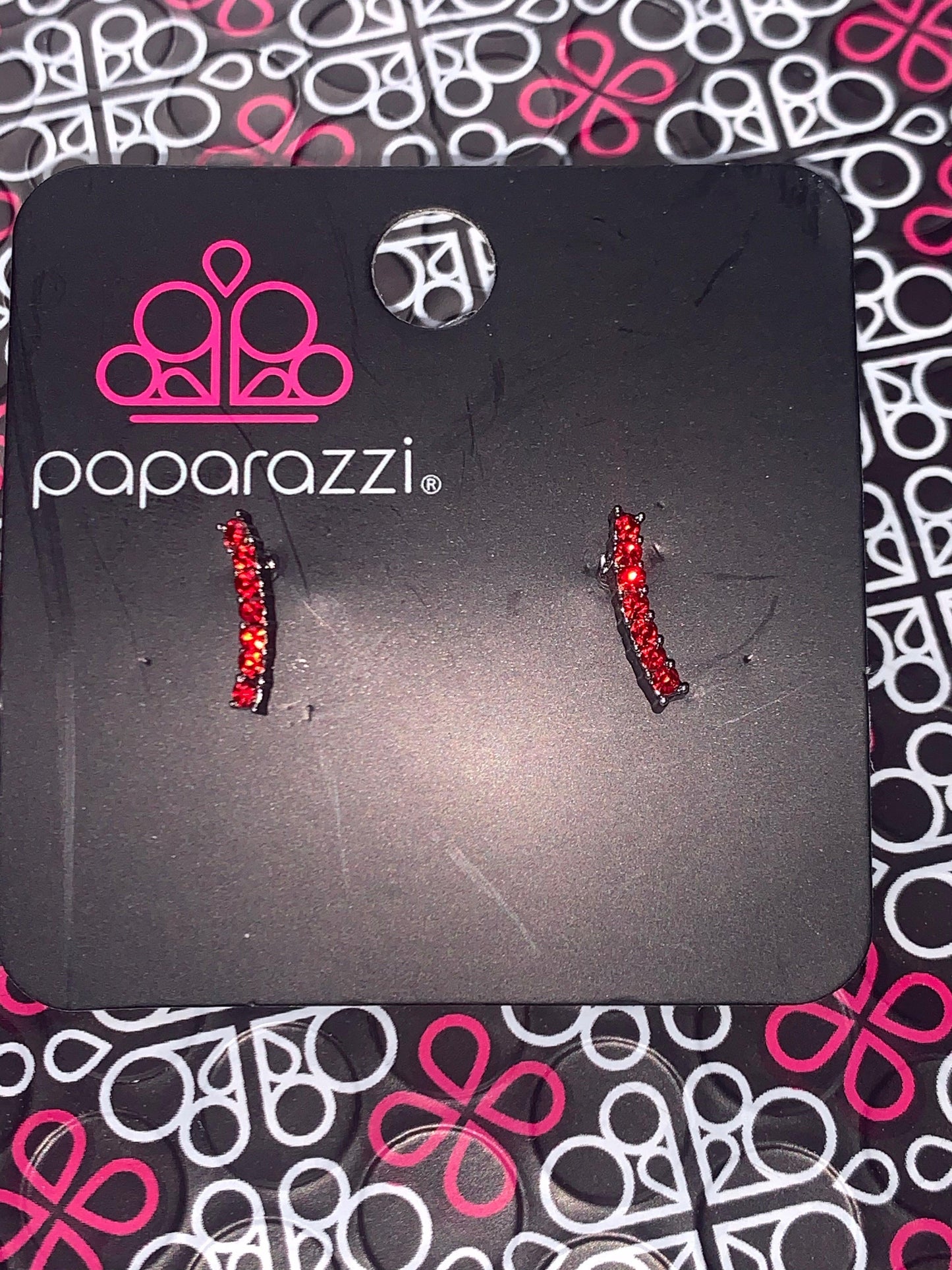 Paparazzi Accessories Starlet Shimmer Earrings: #5 - Red Jewelry