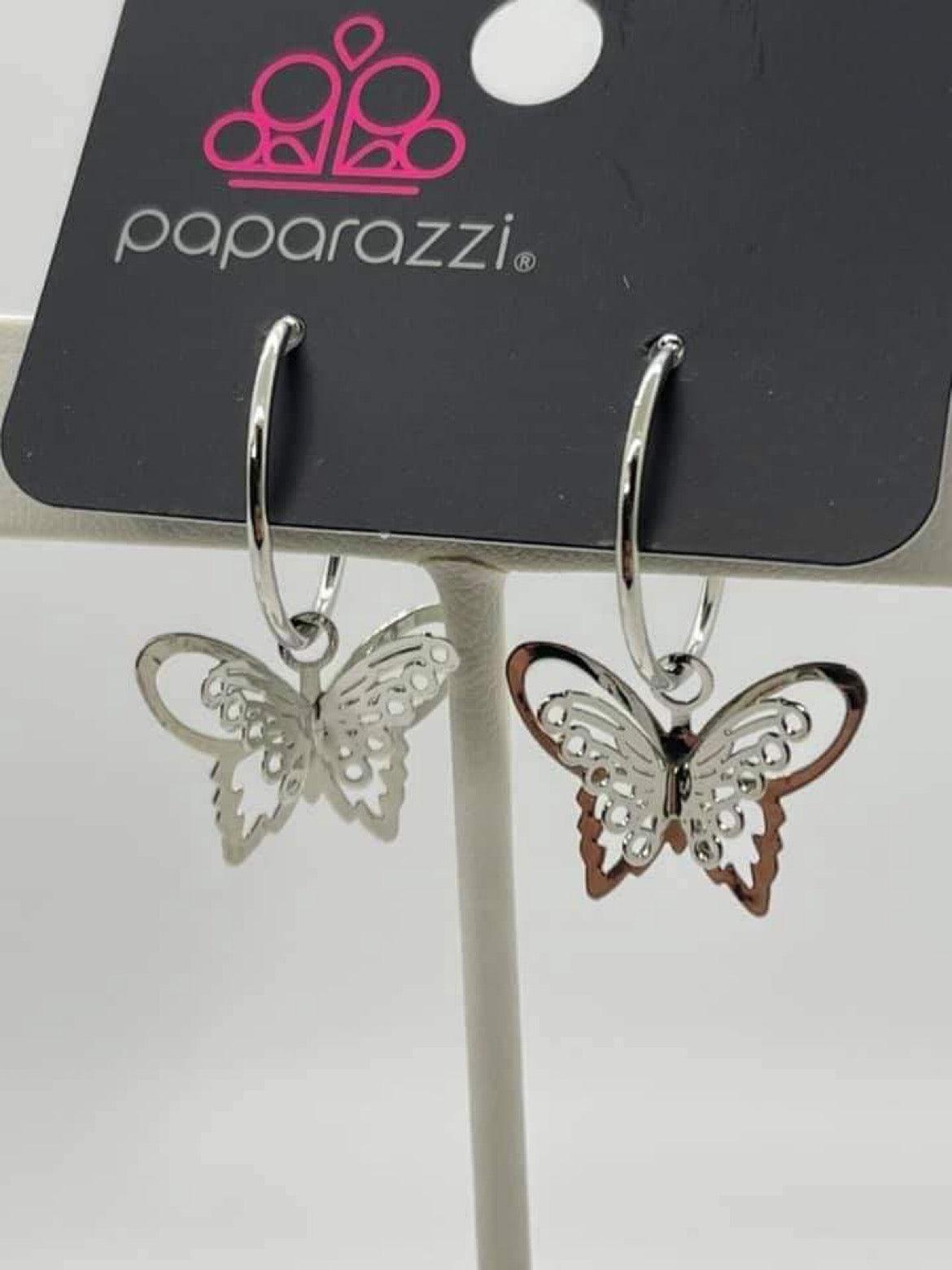 Paparazzi Accessories Butterfly Freestyle - Silver September 2021 FF Exclusive Jewelry