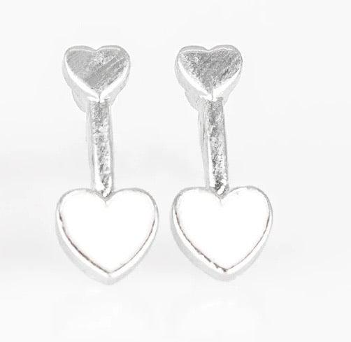 Paparazzi Accessories Starlet Shimmer Earrings: #20 - White Jewelry