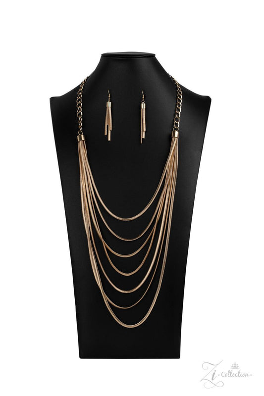 Paparazzi Accessories Commanding 💗💗ZiCollection $25💗💗 Dramatically capped in bold fittings, lengthened rows of gold herringbone chains layer flawlessly together across the chest. The sleek display attaches to strands of oversized gold links, adding a