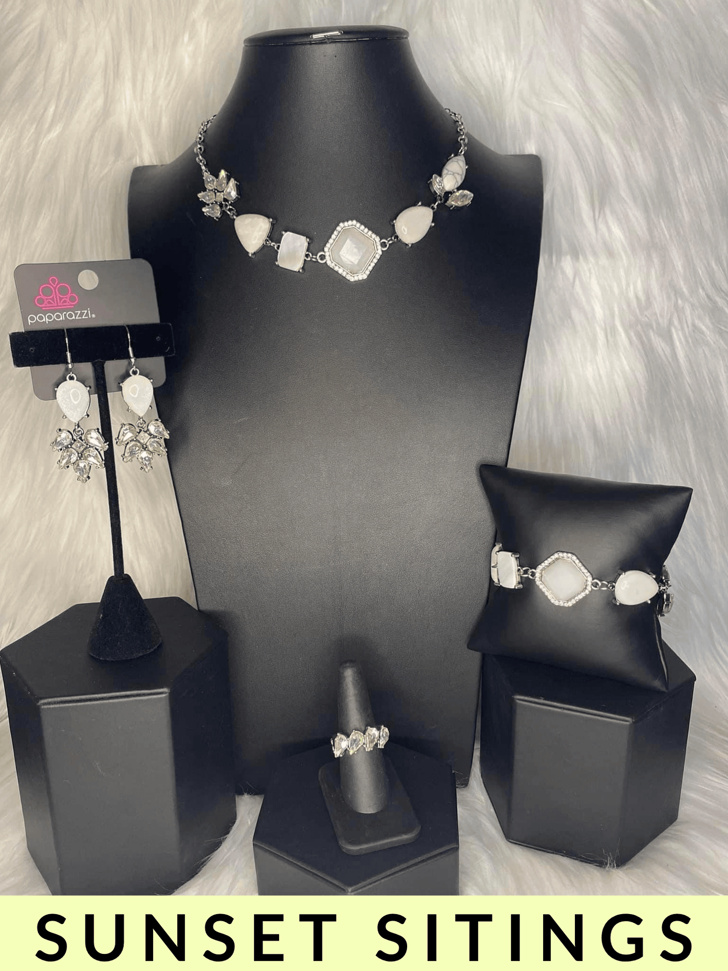 Paparazzi Accessories Sunset Sitings: FF June 2022 Trendsetters are sure to gravitate towards the accessories found in the Sunset Sightings collection. Featuring more drastic designs, bold colors, and funky combinations found outside the box, the pieces o