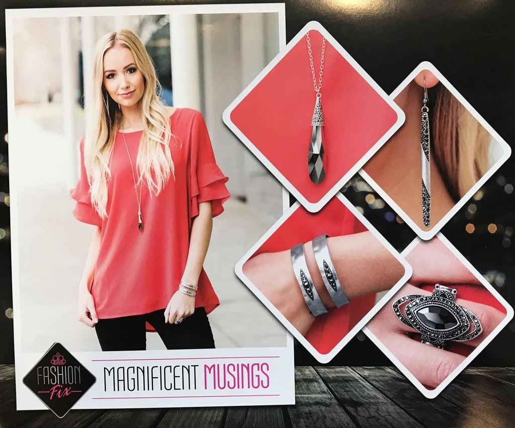 Paparazzi Accessories In HAUTE Pursuit ~Black Hammered silver bars arc across the wrist, combining into a bold cuff. A marquise-shaped cutout is filled with glittery hematite rhinestones along the centers of the cuff in an edgy finish. Sold as one individ