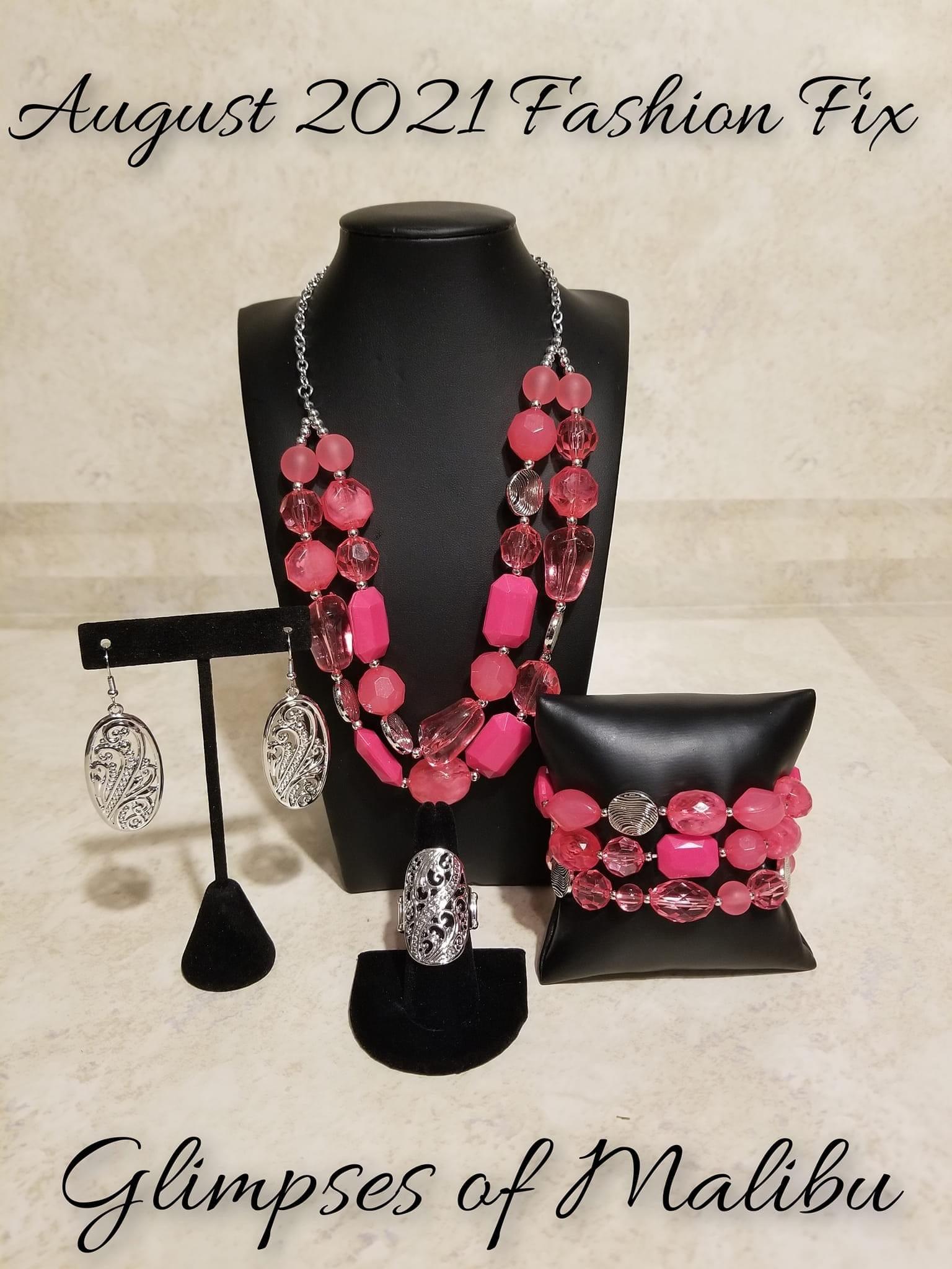 Paparazzi Accessories Glimpses of Malibu: FF August 2021 The Glimpses of Malibu collection was created with inspiration from the styles of Malibu, CA. Styles in this Trend Blend will feature fun, livable fashion with an upscale flavor. The color are usual
