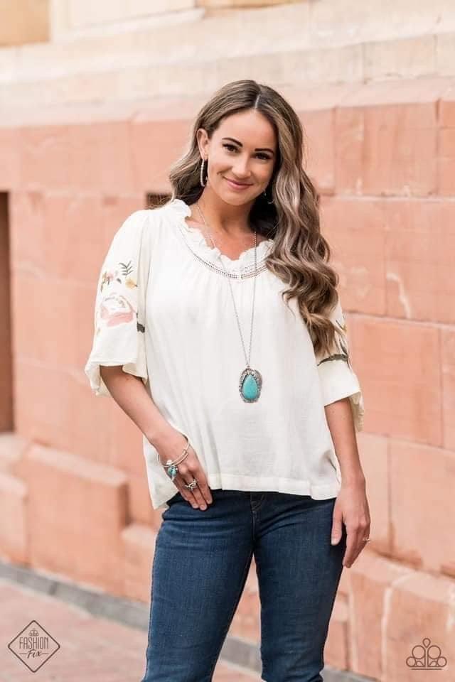 Paparazzi Accessories Simply Santa Fe: FF May 2021 Earthy, desert-inspired designs are what the Simply Santa Fe collection is all about. Natural stones, indigenous patterns, and vibrant colors of the Southwest are sprinkled throughout this trendy collecti