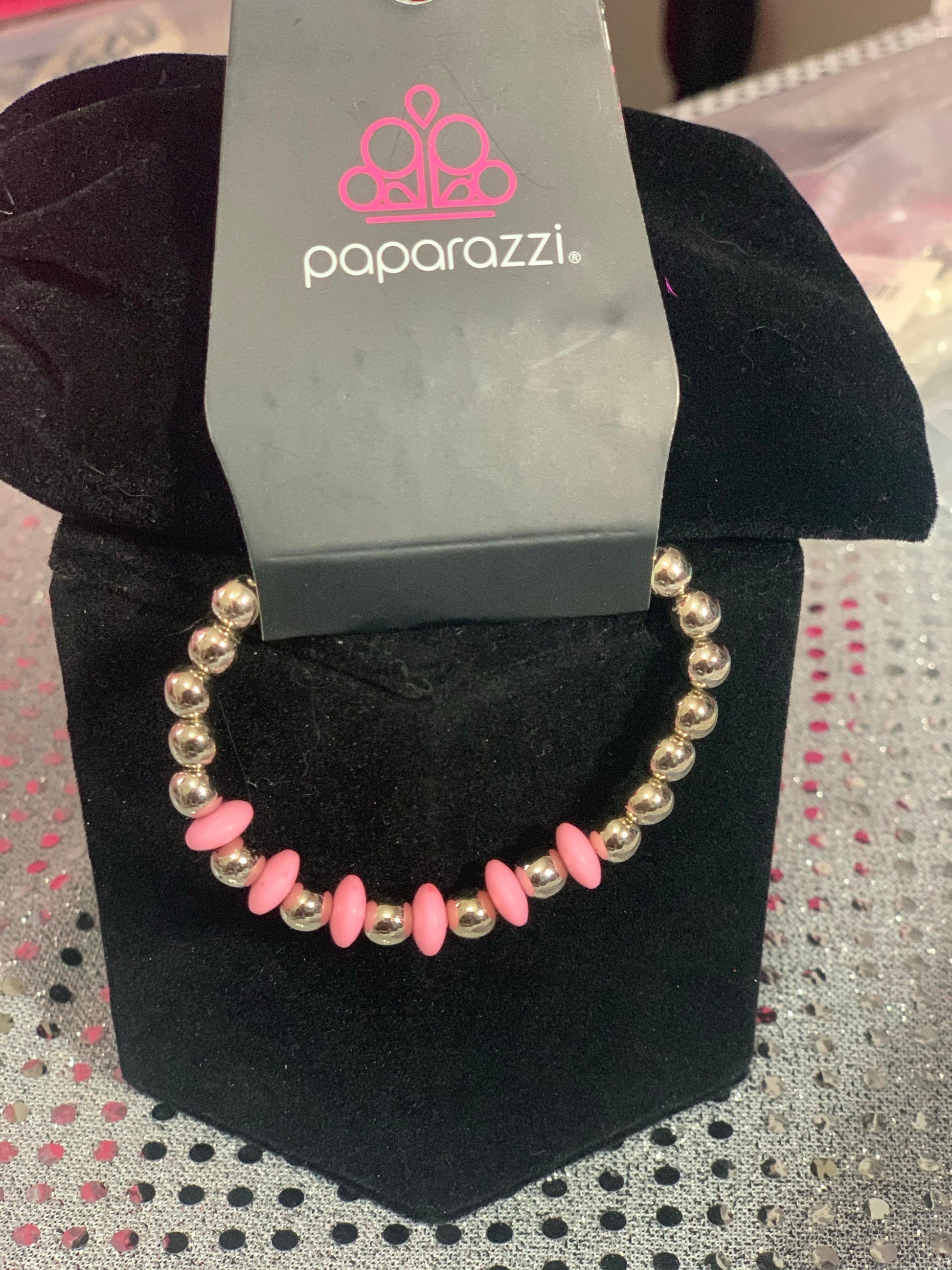 Starlet Shimmer Bracelet: #16 ~ Light Pink - Beautifully Blinged