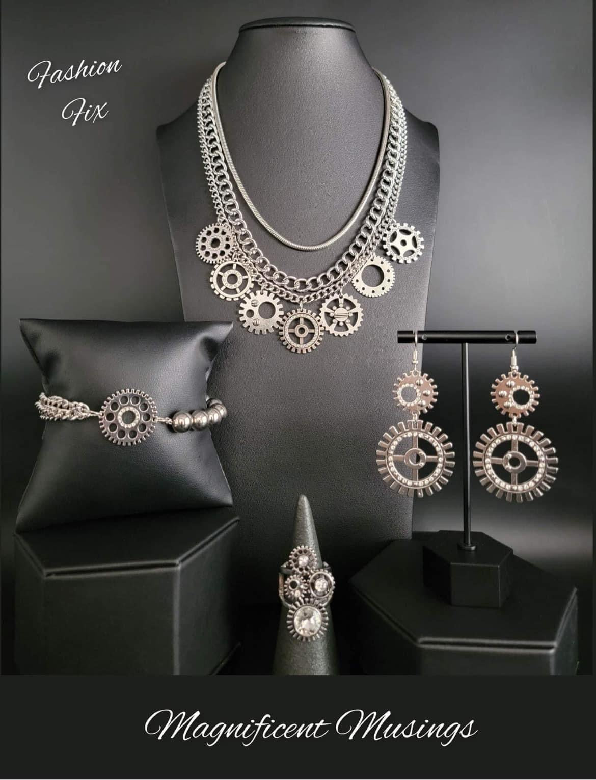 Paparazzi Accessories Magnificent Musings: FF April 2023 The Magnificent Musings Collection features bold statement pieces and edgy designs. Reveling in sassy, unapologetic fashion, Magnificent Musings mavens confidently express themselves through glamoro