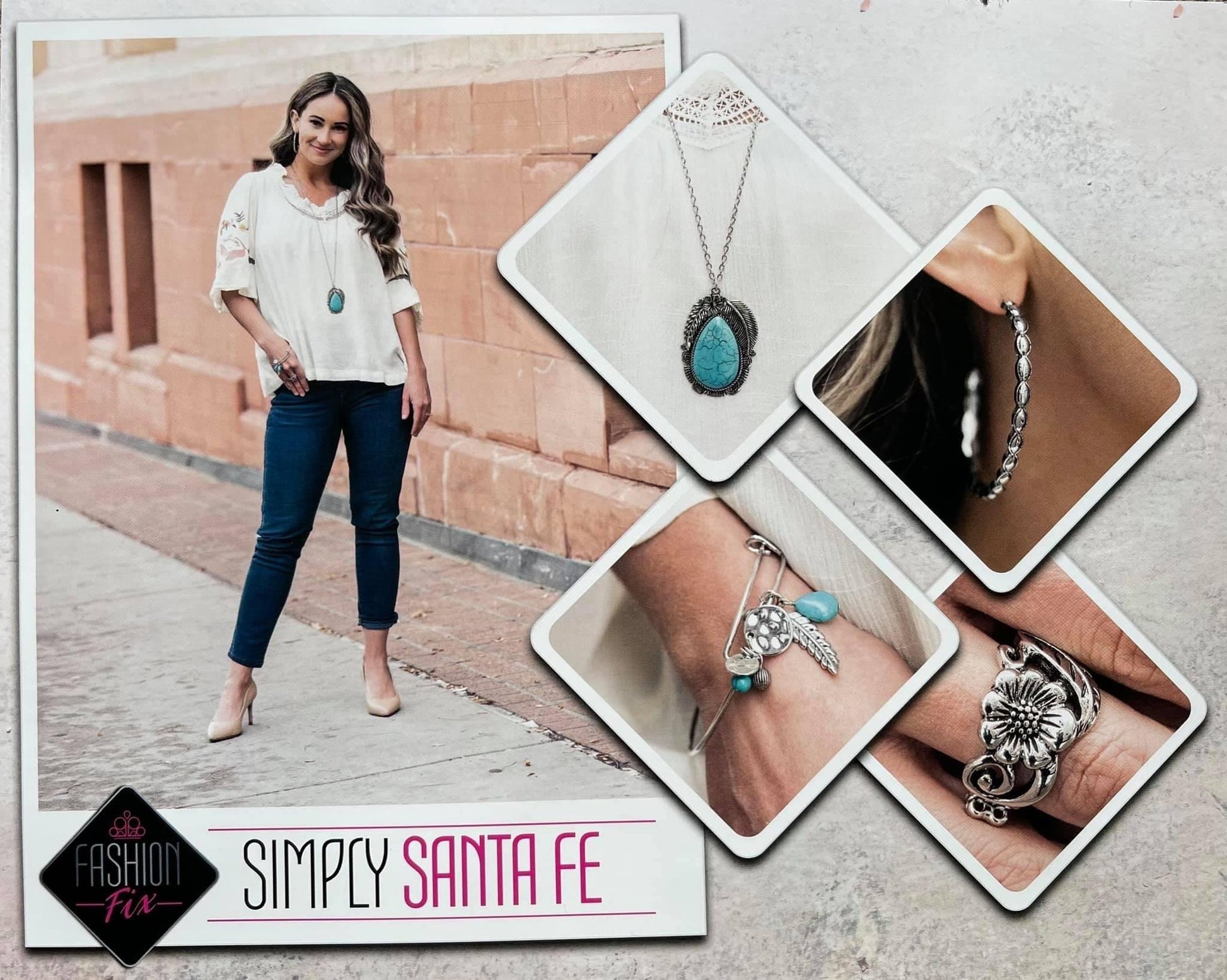 Paparazzi Accessories Simply Santa Fe: FF May 2021 Earthy, desert-inspired designs are what the Simply Santa Fe collection is all about. Natural stones, indigenous patterns, and vibrant colors of the Southwest are sprinkled throughout this trendy collecti