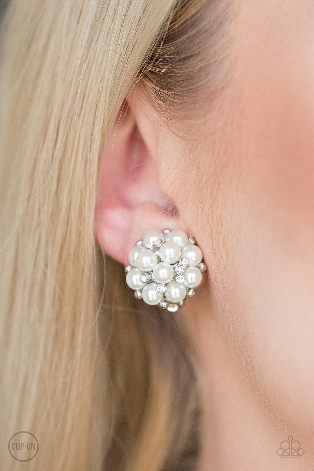 Par Pearl *Clip-On Earrings - Beautifully Blinged