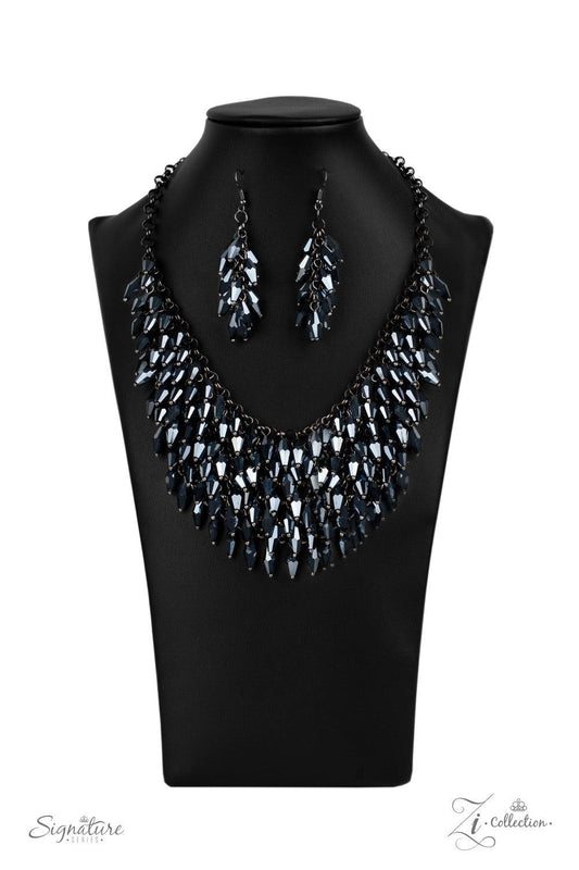 Paparazzi Accessories The Heather 💗💗ZiCollection $25💗💗 Row after row of metallic blue beads swing from an edgy net of glistening gunmetal links, layering into an edgy fringe below the collar. Featuring flashy faceted edges, the mesmerizing beads spark