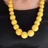 Paparazzi Accessories Effortlessly Everglades - Yellow Gradually increasing in size near the center, sunny yellow wooden beads are threaded along a yellow string for a summery look. Features an adjustable sliding knot closure. Jewelry