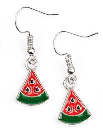 Paparazzi Accessories Starlet Shimmer Earrings: #2 ~Watermelon