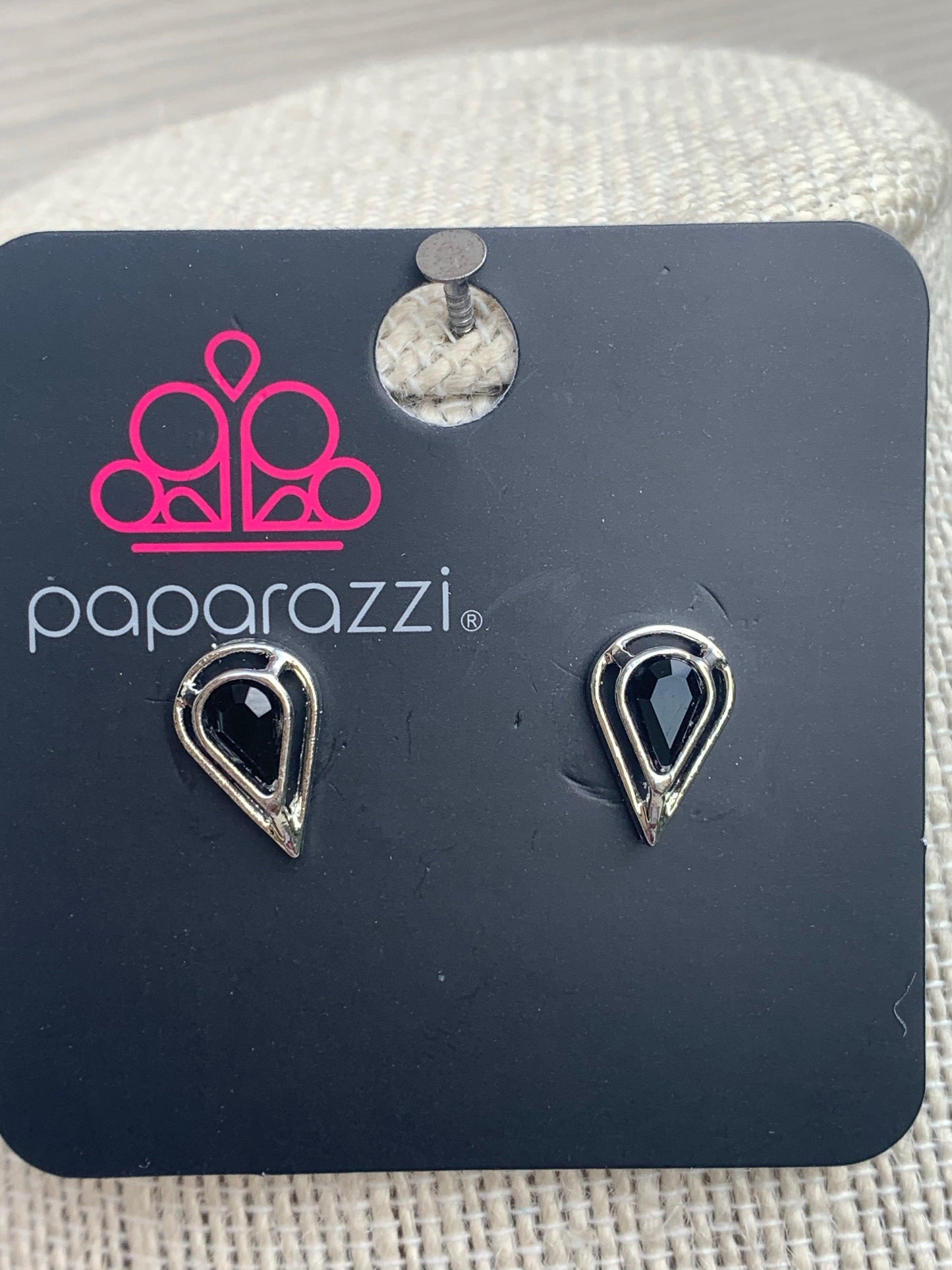 Paparazzi Accessories Starlet Shimmer Earrings: #4 - Black Black Earrings ONLY *Color Not Shown Jewelry