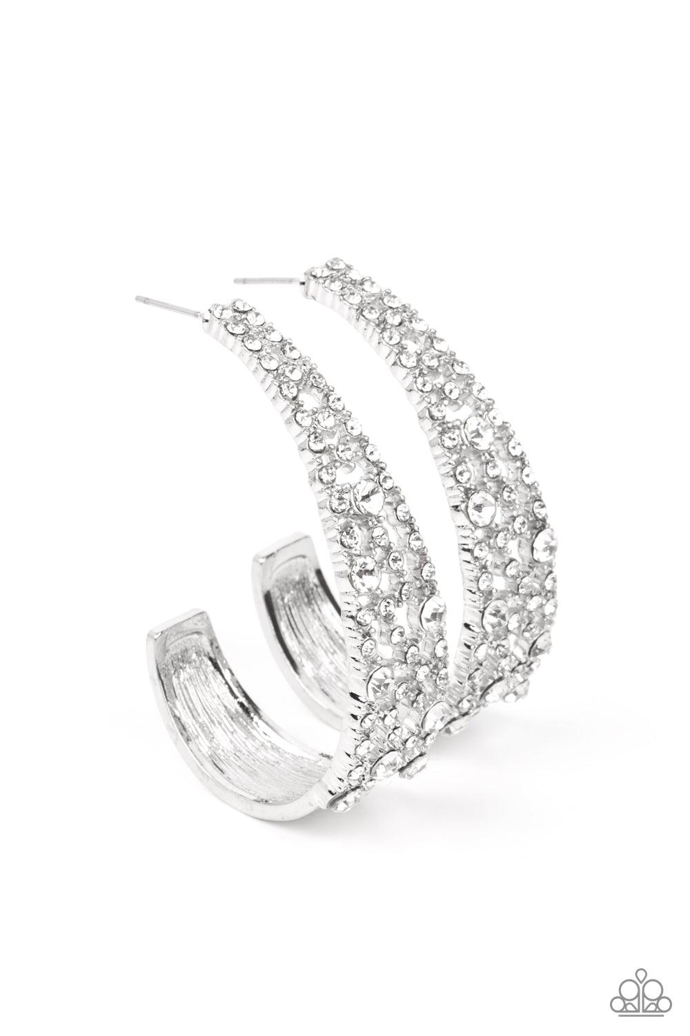 Paparazzi Accessories LOP: April 2022 Complete Pack - Cold as Ice (White Hoop Earrings) - Farmstead Meadow (Flower Earring) - Heart Full of Fabulous (Heart Iridescent Necklace - Hypnotic Twinkle (Necklace) - Scattered sensation (Ring) Jewelry Sets