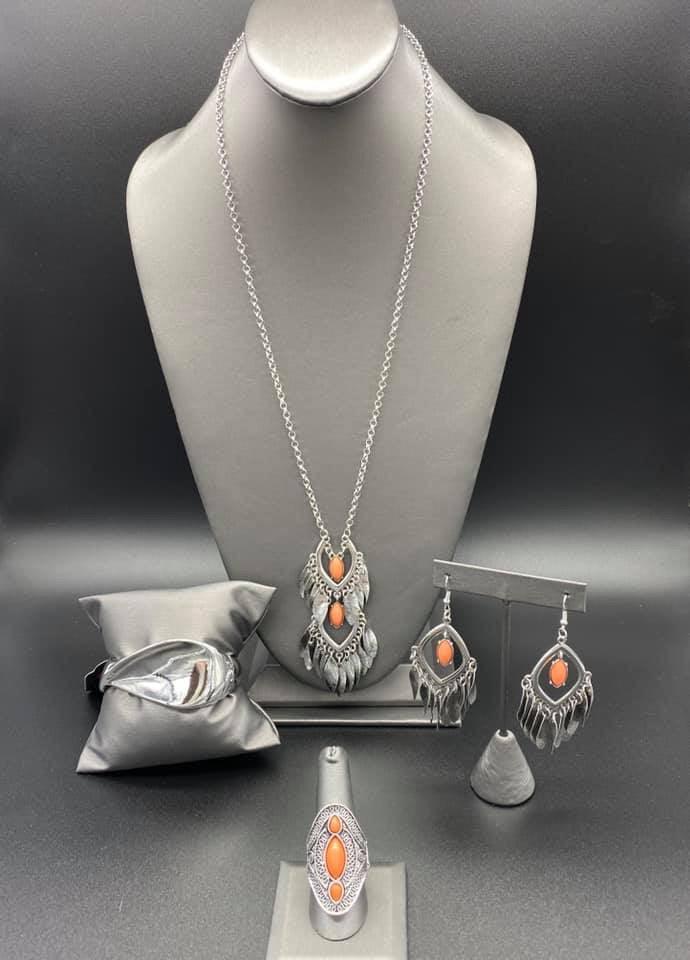 Paparazzi Accessories Sunset Sightings: FF April 2020 Trendsetters are sure to gravitate towards the accessories found in the Sunset Sightings collection. Featuring more drastic designs, bold colors, and funky combinations found outside the box, the piece