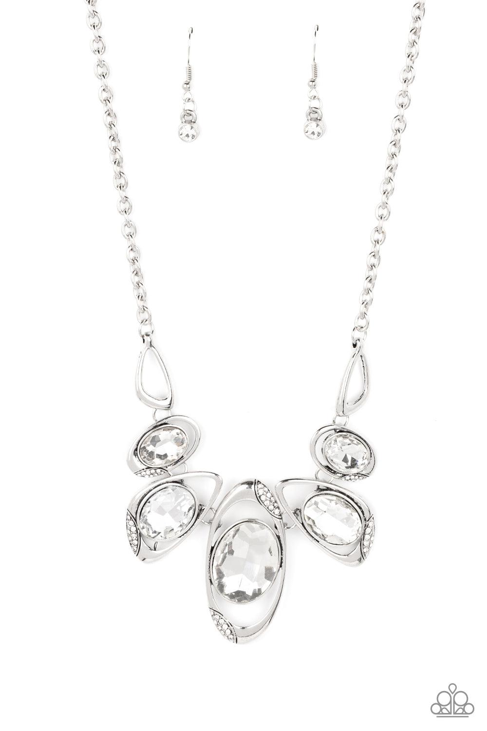 Paparazzi Accessories LOP: April 2022 Complete Pack - Cold as Ice (White Hoop Earrings) - Farmstead Meadow (Flower Earring) - Heart Full of Fabulous (Heart Iridescent Necklace - Hypnotic Twinkle (Necklace) - Scattered sensation (Ring) Jewelry Sets